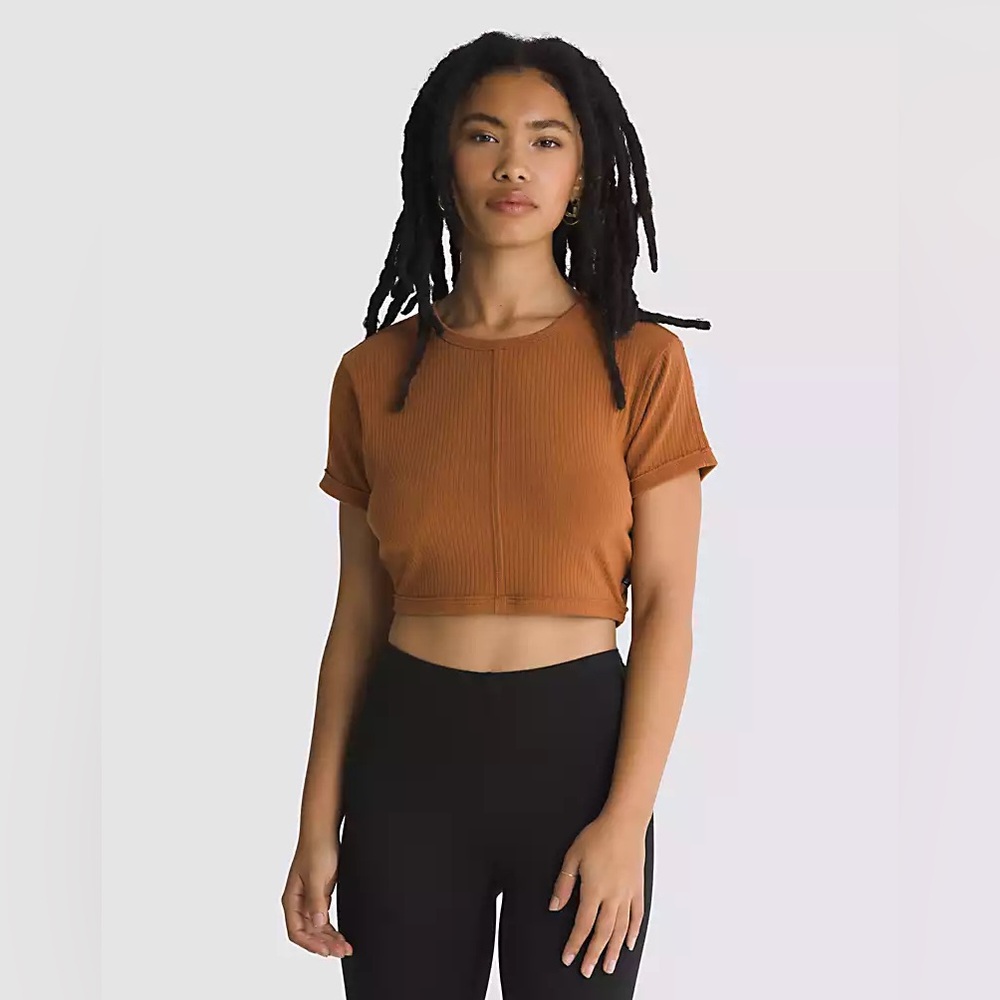 NWT Vans Waverly Fitted Crop Top Size XS / Color Mocha Bisque